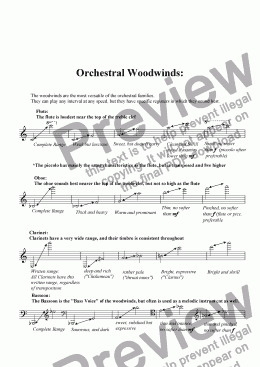 page one of Orchestral Woodwinds ( A tutorial)