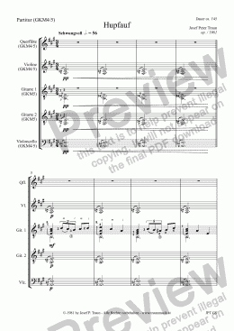 page one of Hupfauf (GKM/Score & Parts)