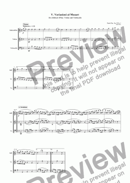 page one of V. Variazioni al Mozart