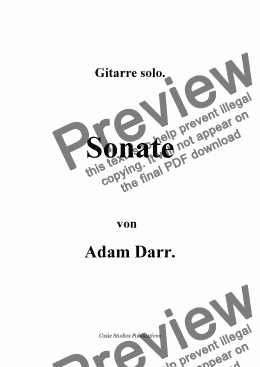 page one of Sonate