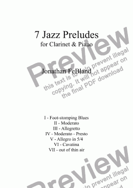 page one of Jazz Prelude No.1 - Foot-Stomping Blues