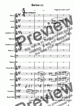 page one of Sinfonia n.1