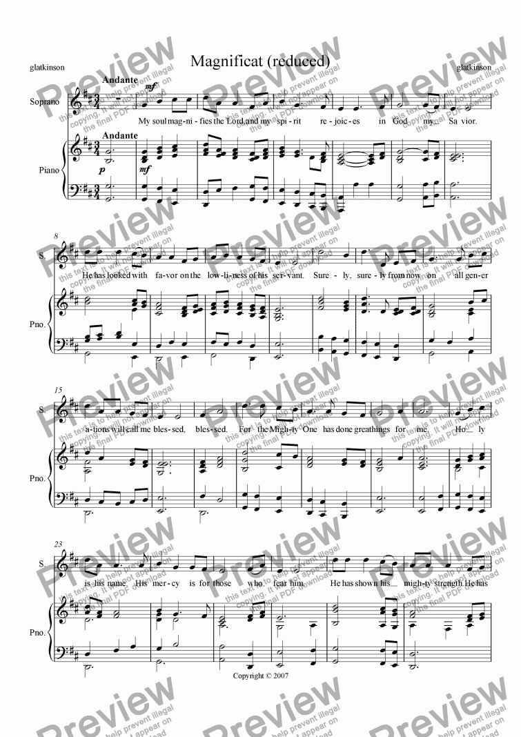 page one of Magnificat (reduced)