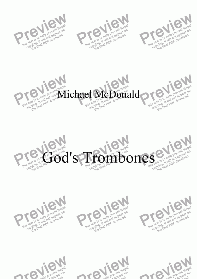 page one of God's Trombones