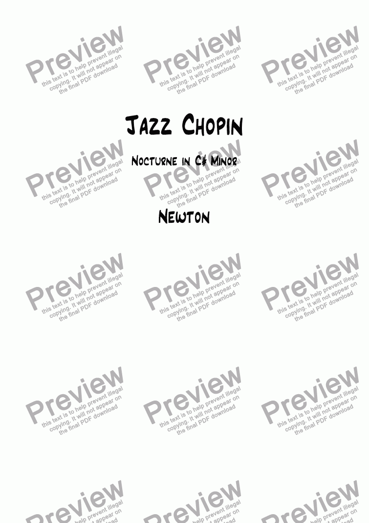 page one of Jazz Chopin - Nocturne in C# Minor