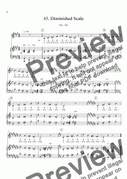page one of Sing!�45. Diminished Scale [teacher]