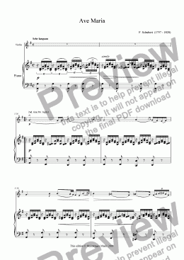 page one of Ave Maria - Violin & Piano