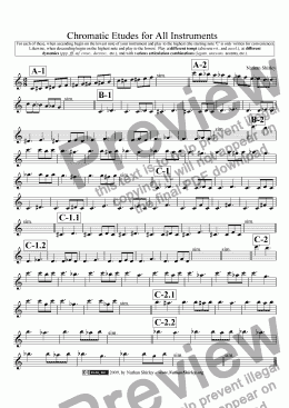 page one of Chromatic Etudes for All Instruments (treble clef)