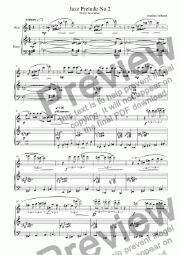 page one of Jazz Prelude #2 - Sleepy-head Blues