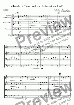 page one of Chorale on 'Dear Lord and Father of Mankind'