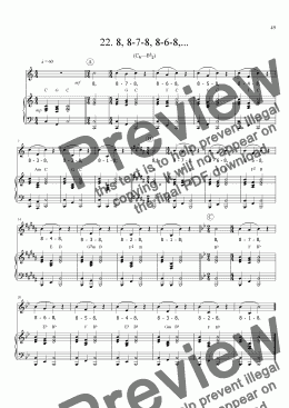 page one of Sing! 22. 8, 8-7-8, 8-6-8,... [teacher]