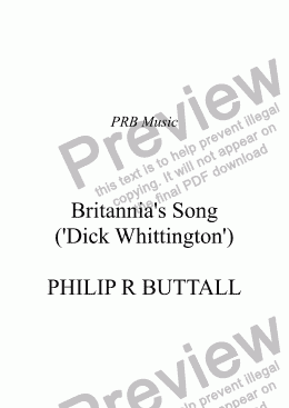 page one of Britannia’s Song