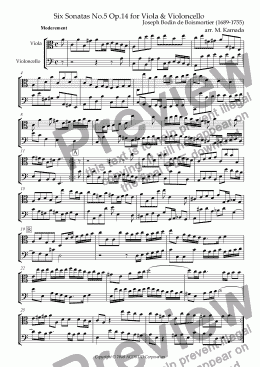 page one of Sonata (Duet) for Viola & Violoncello Op.14-5