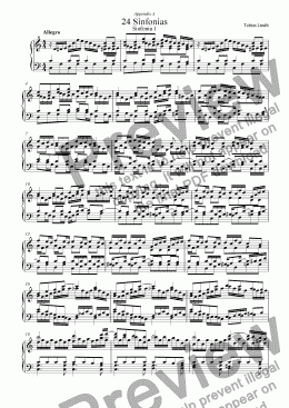 page one of Sinfonias (1-6)