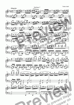 page one of Sinfonias (7-12)