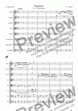page one of Requiem: Tuba Mirum