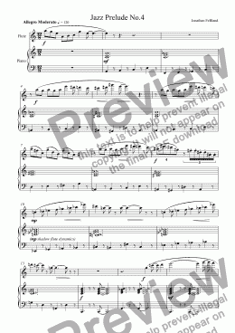 page one of Jazz Prelude #4 - Allegro Moderato