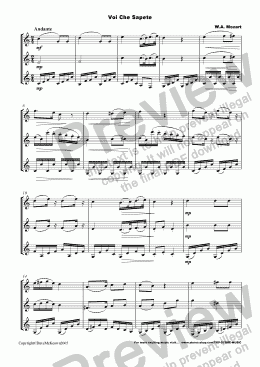 page one of 4 Mozart Arias for Clarinet Trio