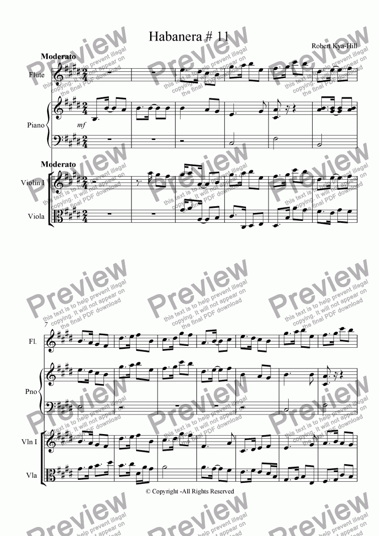 page one of Habanera # 11 [Mixed Ensemble]