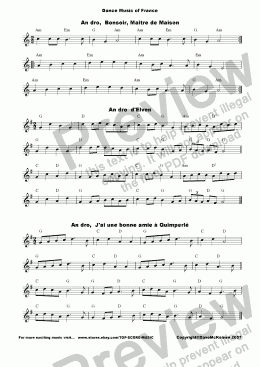 page one of Traditional French Dance Music,  60 Bourees,Polkas and more...