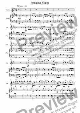 page one of Peasant's Gigue
