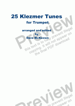 page one of 25 Klezmer Tunes for Trumpet