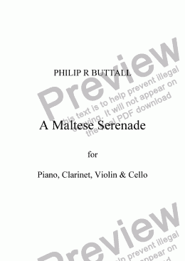 page one of A Maltese Serenade