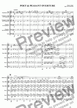 page one of Poet and Peasant Overture