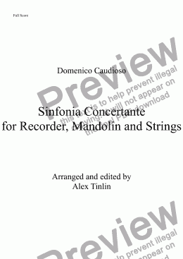 page one of Sinfonia Concertante