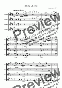 page one of Wagner: Bridal Chorus ( Here comes the Bride )