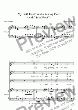 page one of My Faith Has Found a Resting Place - SATB