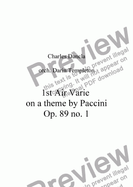 page one of Dancla- Air Varie, Op. 89, #1