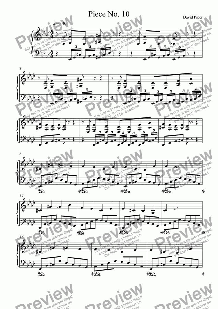 page one of Piece No.10
