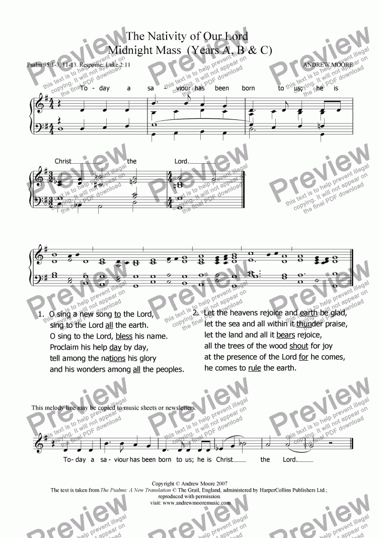 page one of The Nativity of Our Lord - Midnight Mass (Year A)
