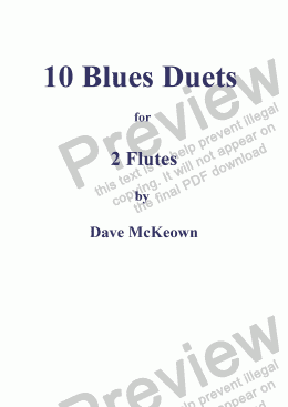 page one of 10 Blues Duets for Flute