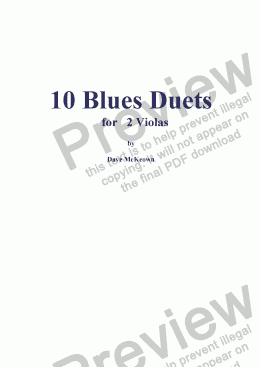 page one of 10 Blues Duets for Viola
