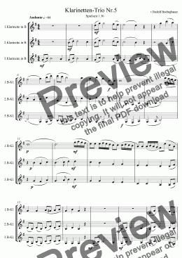 page one of Klarinetten Trio Nr.5