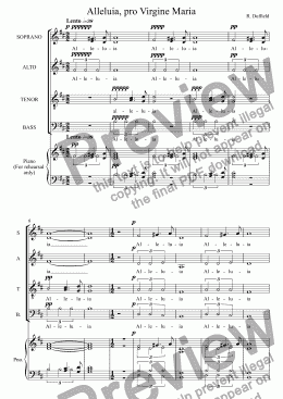 page one of Alleluia, pro Virgine Maria