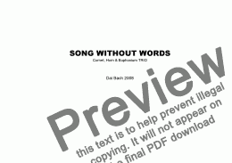 page one of Song without Words (Trio)