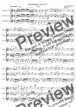page one of Klarinetten Trio Nr.7