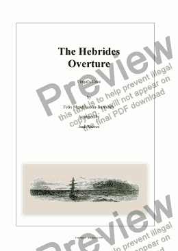 page one of Hebrides Overture (Fingal's Cave) - Brass Band - Easier Key
