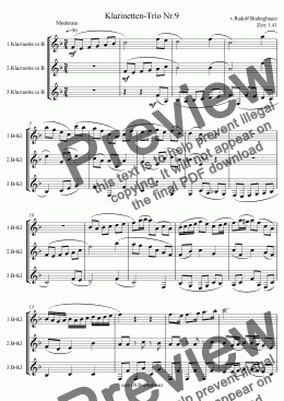 page one of Klarinetten Trio Nr.9