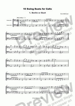 page one of 10 Swing Duets for ’Cello