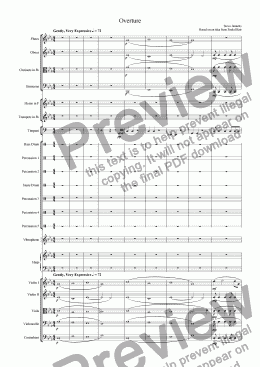 page one of Overture - Sonic Palette No.3