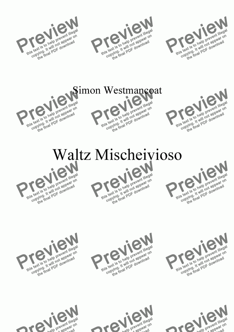 page one of Waltz Mischeivioso