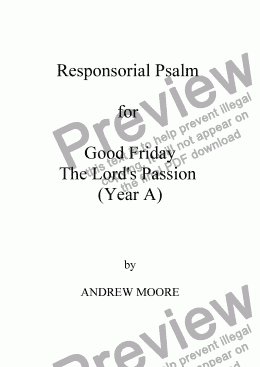 page one of Good Friday (Year A)