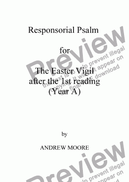 page one of Easter Vigil 1 (Year A)