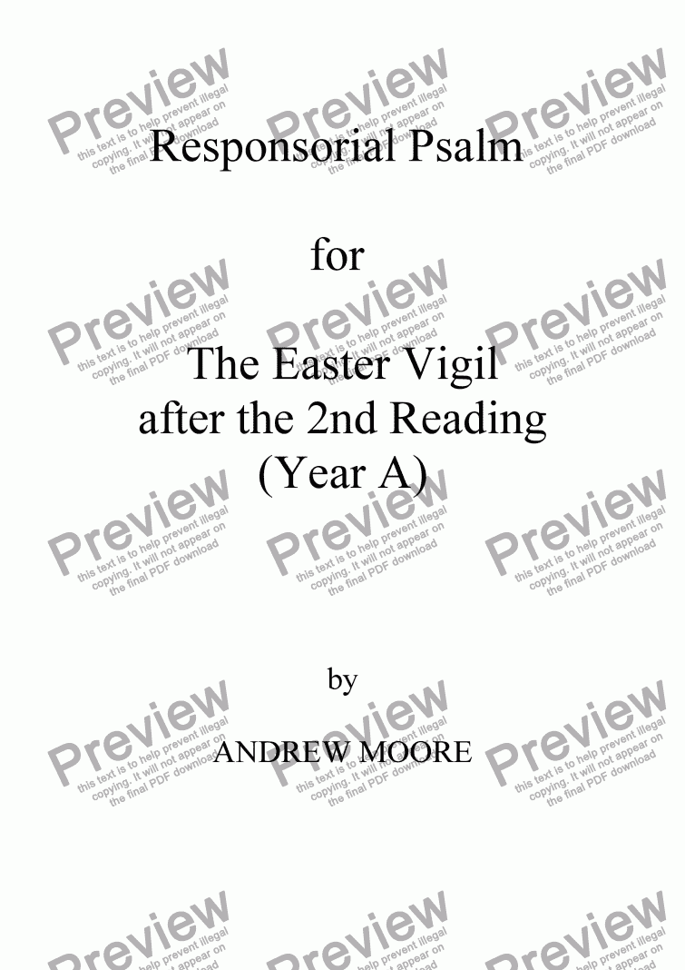 page one of Easter Vigil 2 (Year A)