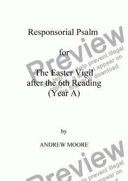 page one of Easter Vigil 6 (Year A)