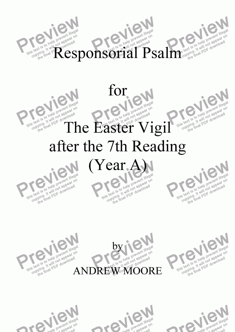 page one of Easter Vigil 7 (Year A)